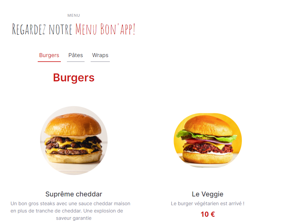 Site web pour restaurant, chappliweb.fr